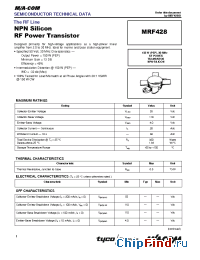 Datasheet MRF428 manufacturer M/A-COM