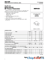 Datasheet MRF429 manufacturer M/A-COM