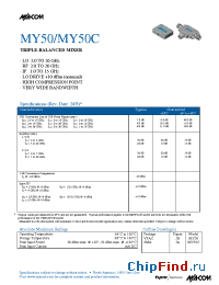 Datasheet MY50 manufacturer M/A-COM