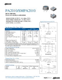 Datasheet PA2010 manufacturer M/A-COM