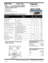 Datasheet PAW-1024 manufacturer M/A-COM