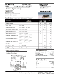 Datasheet PAW887B manufacturer M/A-COM