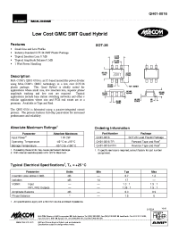 Datasheet QH01-0016-RTR manufacturer M/A-COM