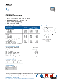 Datasheet S11 manufacturer M/A-COM