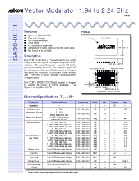 Datasheet SA90-0001 manufacturer M/A-COM