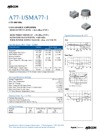 Datasheet SMA77-1 manufacturer M/A-COM