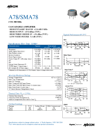 Datasheet SMA78 manufacturer M/A-COM