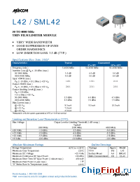 Datasheet SML42 manufacturer M/A-COM