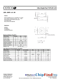 Datasheet LM1-AHR1-01-N1 manufacturer Marktech