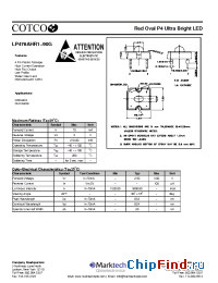 Datasheet LP476AHR1-90G manufacturer Marktech