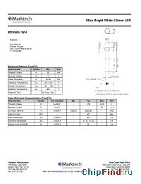 Datasheet MT0363-WH manufacturer Marktech