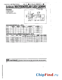 Datasheet MT110-HR manufacturer Marktech