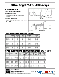 Datasheet MT2318-AUG manufacturer Marktech