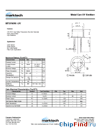 Datasheet MT3700W-UV manufacturer Marktech