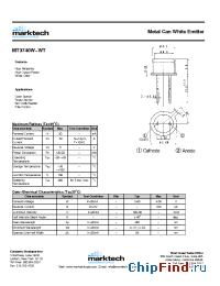 Datasheet MT3740W-WT manufacturer Marktech