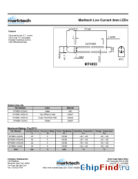 Datasheet MT4093-HR2mA manufacturer Marktech