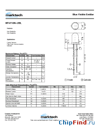 Datasheet MT4710N-UBL manufacturer Marktech