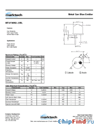 Datasheet MT4730N2-UBL manufacturer Marktech