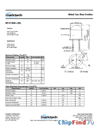 Datasheet MT4730N-UBL manufacturer Marktech