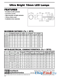 Datasheet MT7133-UR manufacturer Marktech