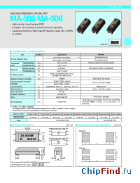 Datasheet MA506-12MHZ manufacturer MAS Oy