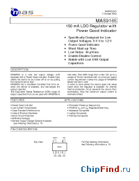 Datasheet MAS9165ASTS-T manufacturer MAS Oy