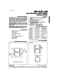 Datasheet DG200AB manufacturer MAXIM