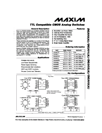 Datasheet DG301AC/D manufacturer MAXIM