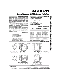Datasheet DG381 manufacturer MAXIM