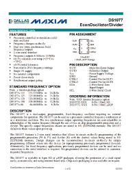 Datasheet DS1077U-XXX manufacturer MAXIM