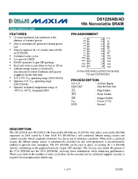 Datasheet DS1220AB/AD manufacturer MAXIM