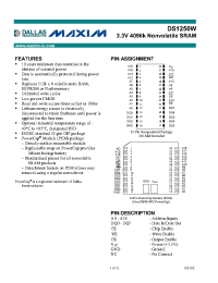 Datasheet DS1250W-100 manufacturer MAXIM