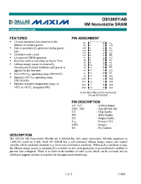 Datasheet DS1265AB-100 manufacturer MAXIM
