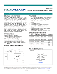 Datasheet DS1338-18 manufacturer MAXIM