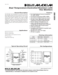 Datasheet DS1854E-050 manufacturer MAXIM
