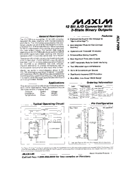 Datasheet ICL7109IJL manufacturer MAXIM