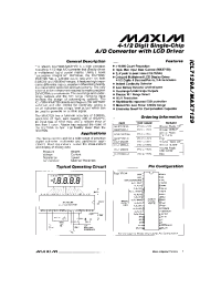 Datasheet ICL7129ACJL manufacturer MAXIM