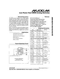 Datasheet IH5141CJE manufacturer MAXIM