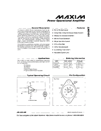 Datasheet LH0101CK manufacturer MAXIM
