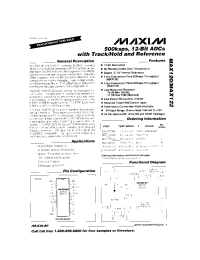 Datasheet MAX122BE manufacturer MAXIM
