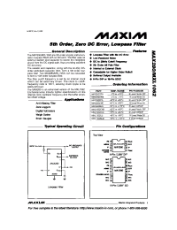 Datasheet MAX280CPA manufacturer MAXIM