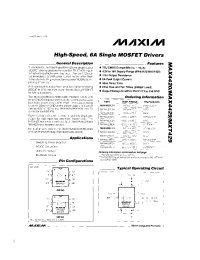Datasheet MAX4420C manufacturer MAXIM