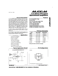 Datasheet OP27AZ manufacturer MAXIM