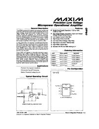 Datasheet OP90EZ manufacturer MAXIM
