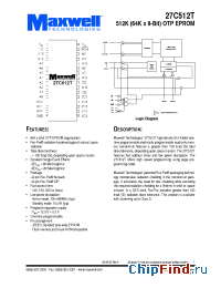 Datasheet 27C512TRPDE-15 manufacturer Maxwell