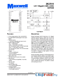 Datasheet 28LV010RPDI20 manufacturer Maxwell