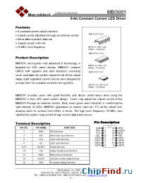 Datasheet MBI5001 manufacturer Macroblock