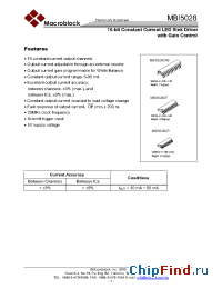 Datasheet MBI5028CF manufacturer Macroblock