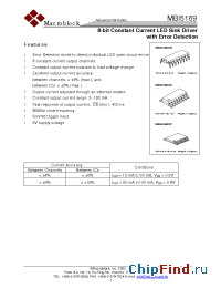 Datasheet MBI5169CD manufacturer Macroblock