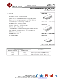 Datasheet MBI5170CD manufacturer Macroblock
